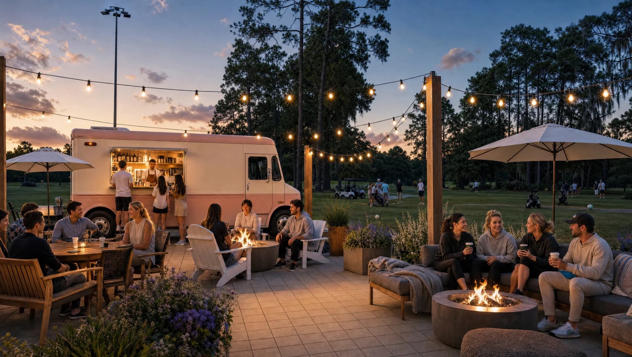 The Matchas coffee truck and outdoor vibe area concept